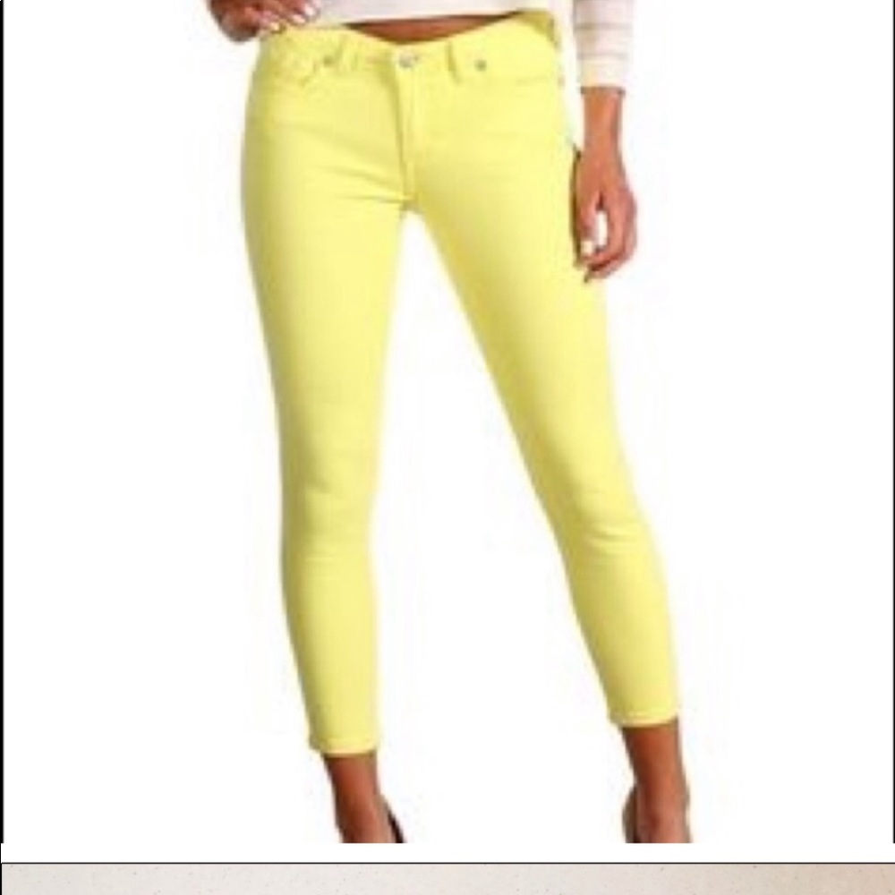 Levi’s 535 Yellow Skinny Jeans Juniors Size 7 (29)